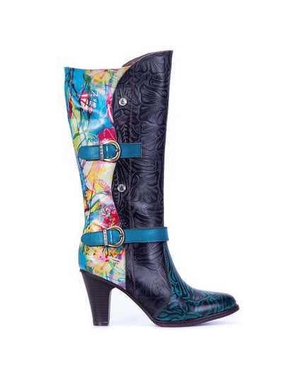 Marianna Colorful Mid Calf Boots