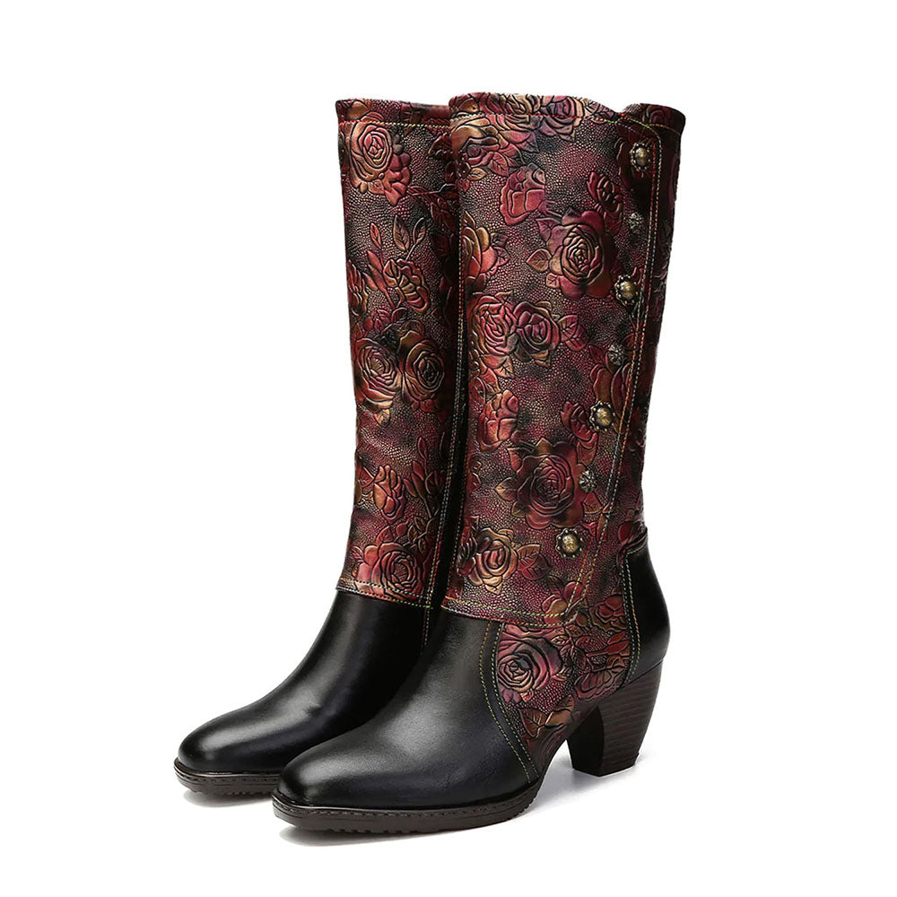 Retro Printed Hand-Made Boots