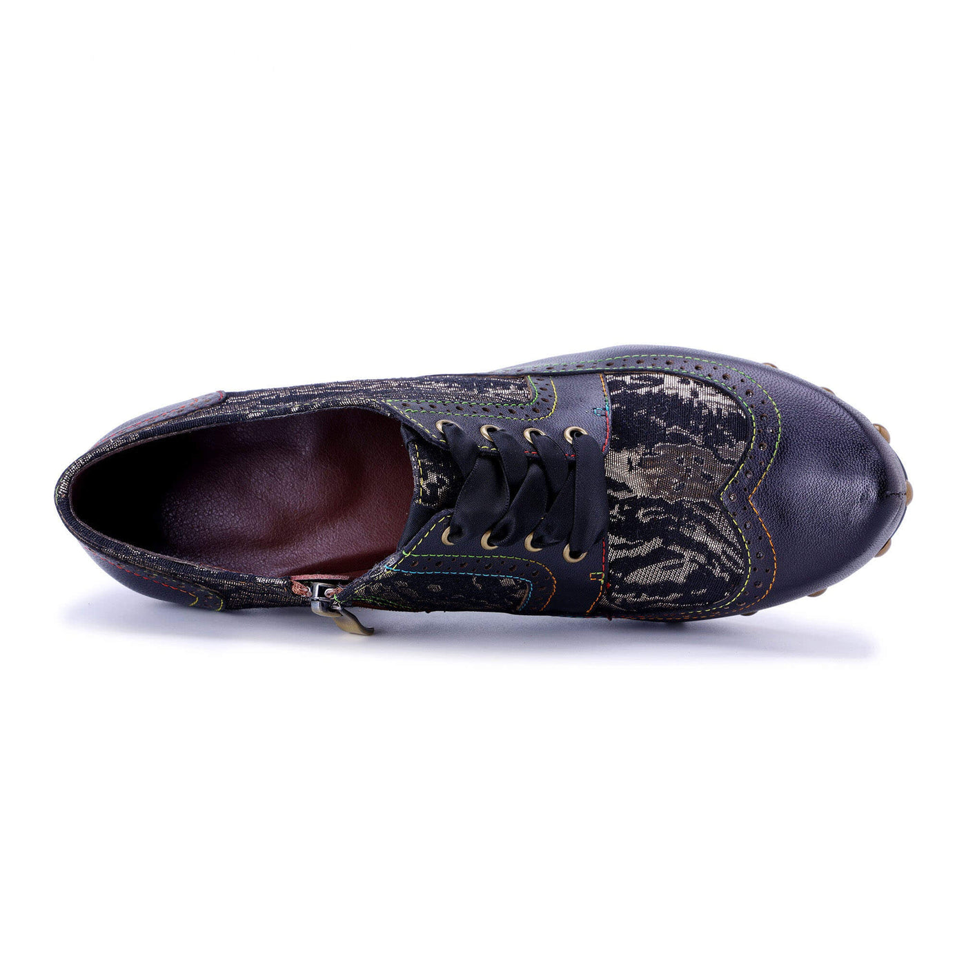 Colorstepshoes Retro Handmade Leather  Pumps