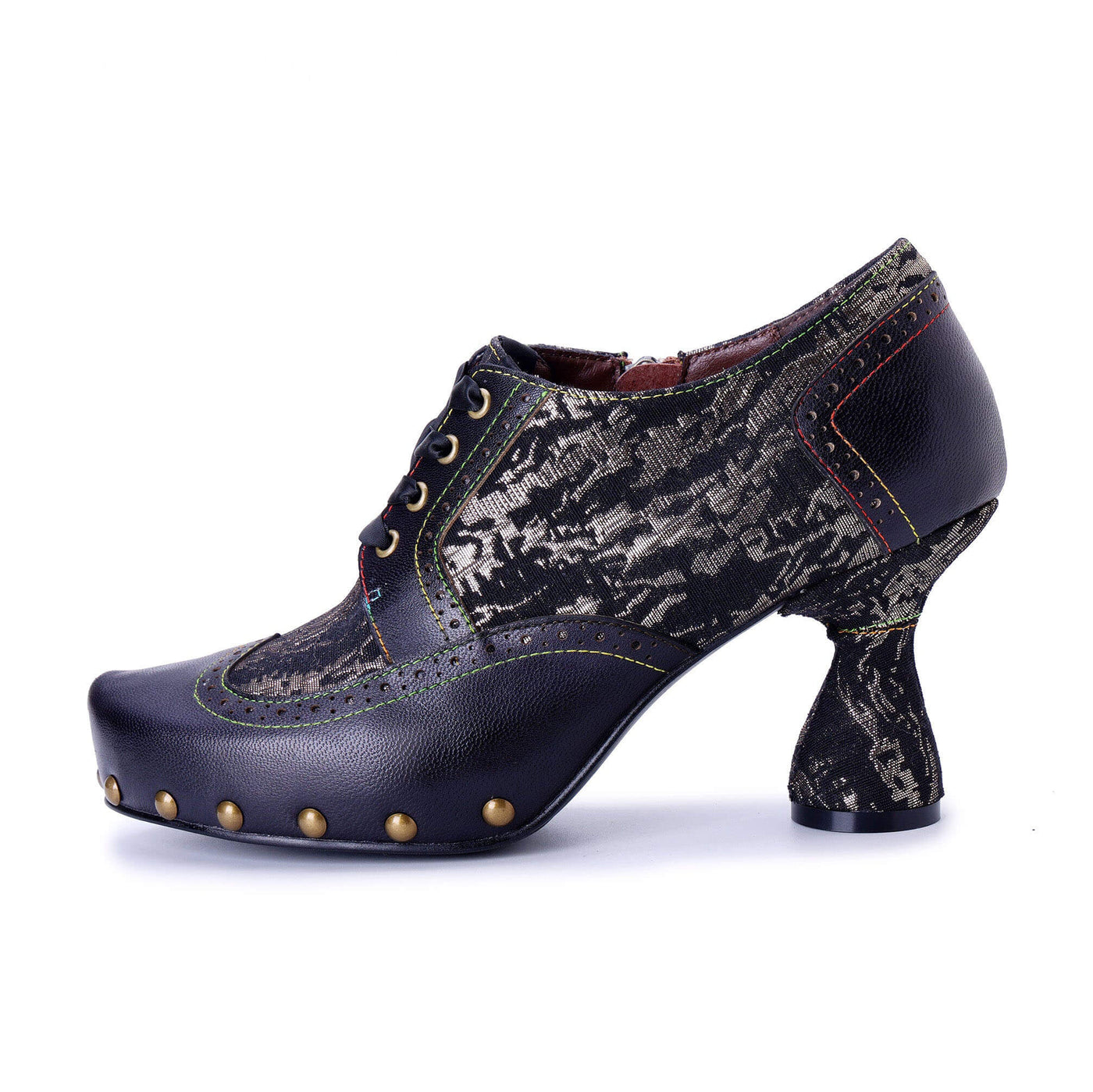 Colorstepshoes Retro Handmade Leather  Pumps