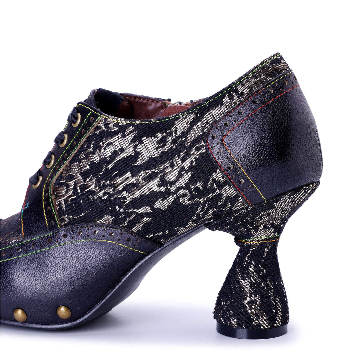 Colorstepshoes Retro Handmade Leather  Pumps