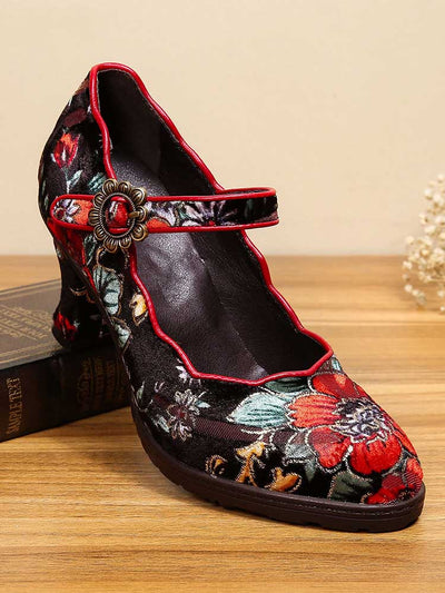 Giavanna Handmade Artistic Embroidered Shoes
