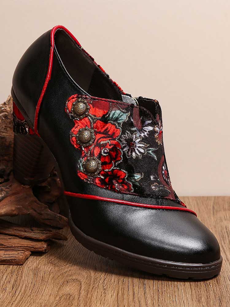 Amaris Hand-painted Floral Elegant Shoes