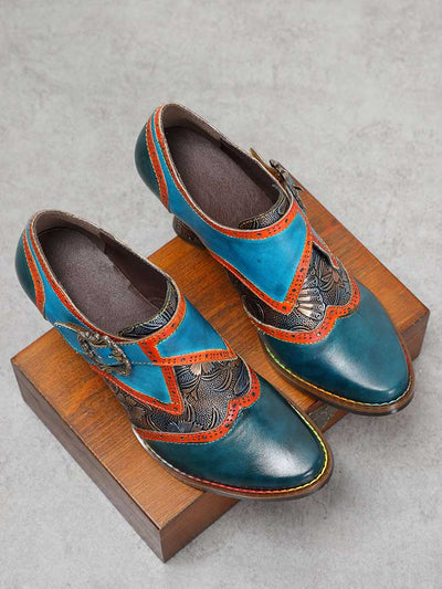 Chaussures en cuir gaufré à la main Kaisley