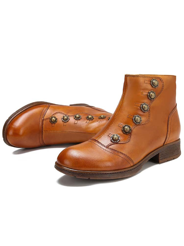 Magdalena Retro Handmade Ankle Boots