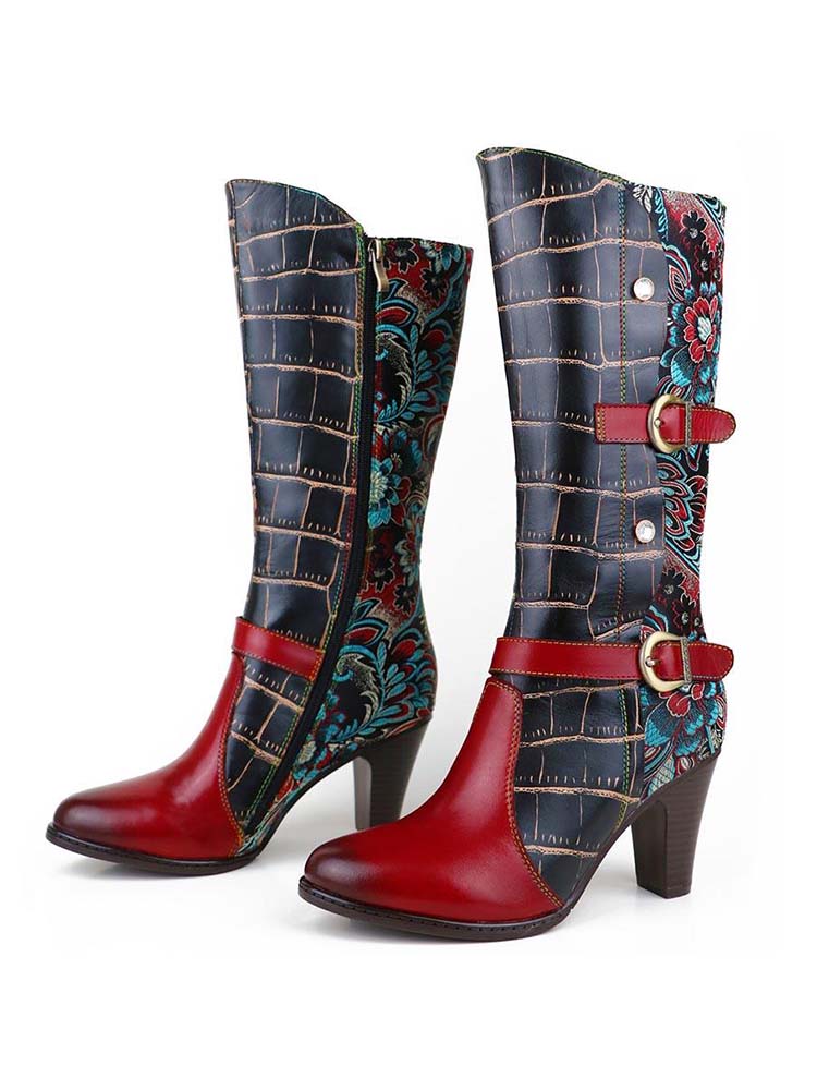 Vibrant Knee-length Boots