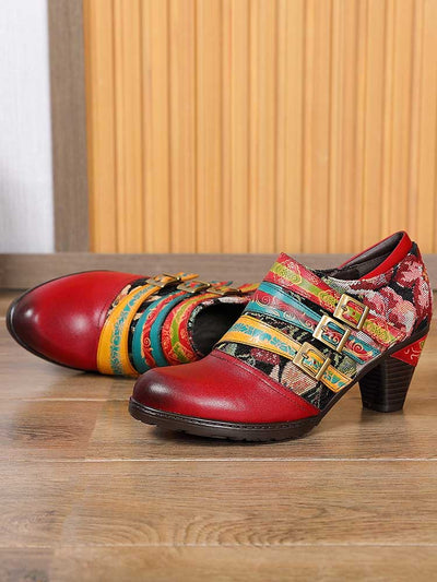 Zapatos de damas de ocio concisos hechos a mano de cuero genuino