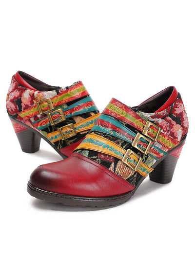 Zapatos de damas de ocio concisos hechos a mano de cuero genuino