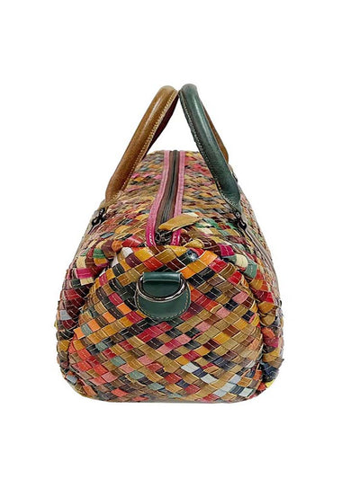 Retro Floral Color Matching Fashion Handbag