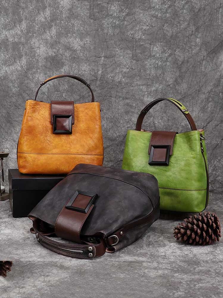 Retro Genuine Leather Handbag Crossbody Bag