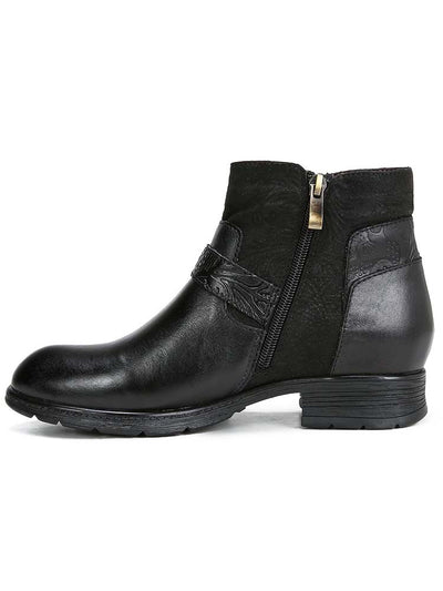 Etta Handmade Leather Embossed Ankle Boots