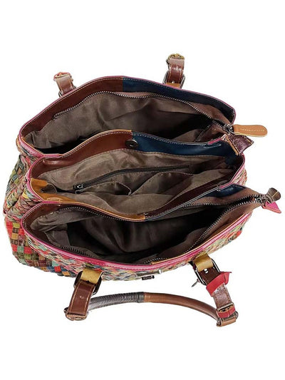 Vintage Fashion Color Matching Handbag