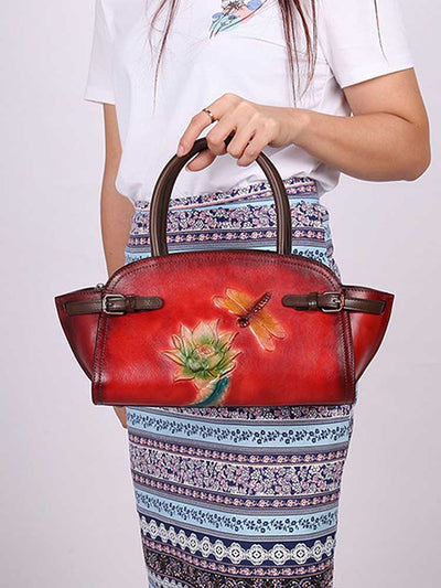 Vintage Handmade Embossed Durable Handbag