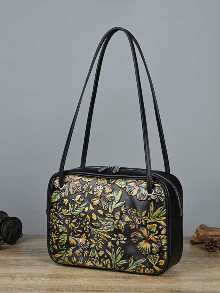 Vintage Minimalist Handmade Leather Distressed Tote Bag