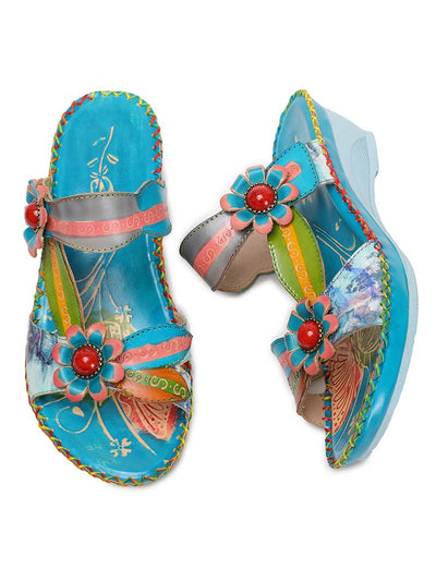 Gwen Floral Embossing Sandals
