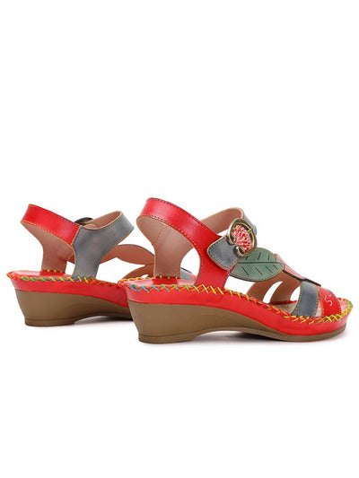 Tinsley Retro Floral Embossing Sandals