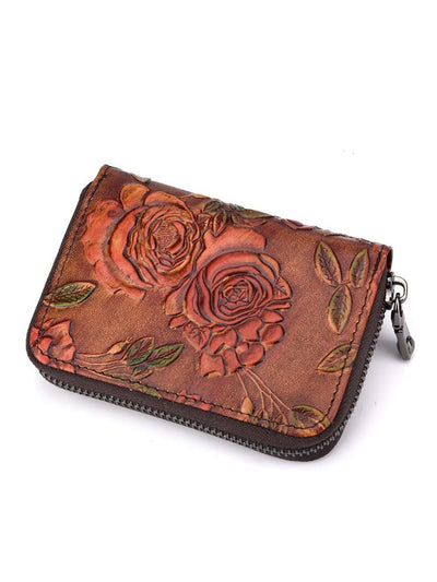 Handmade Embossed Cowhide Wallet