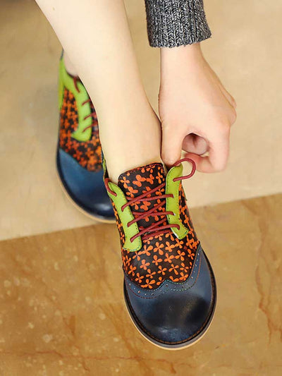 Zapatos de moda de cuero hechos a mano de estilo vintage casual