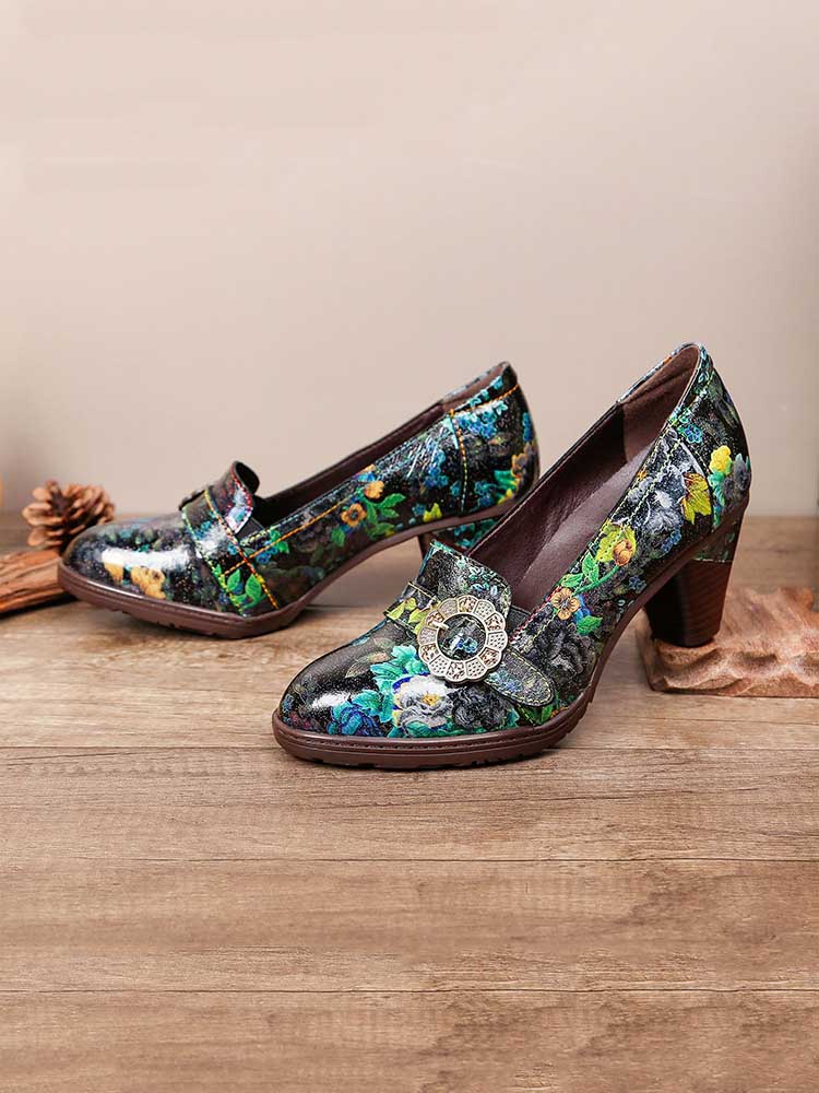 Hand Painted Colorful Elegant Shoes