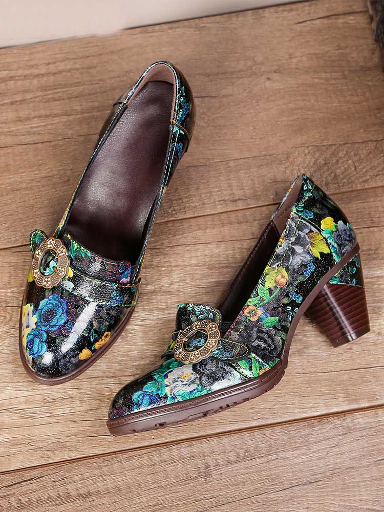 Hand Painted Colorful Elegant Shoes