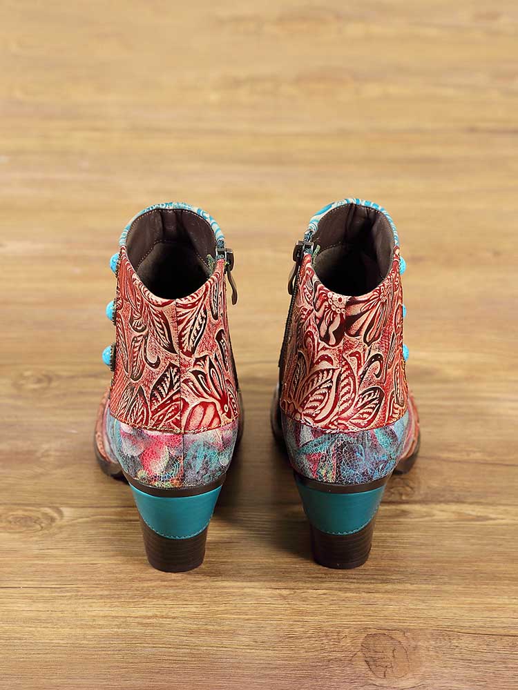 Leanna Vintage Handmade Ankle Boots