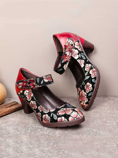 Zapatos de Salón Elegantes Artesanales Pintados a Mano 