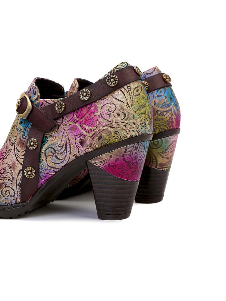 Escarpins en cuir véritable Chaussures pour dames de loisirs faites à la main
