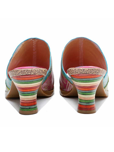 Four Color Splicing Slippers