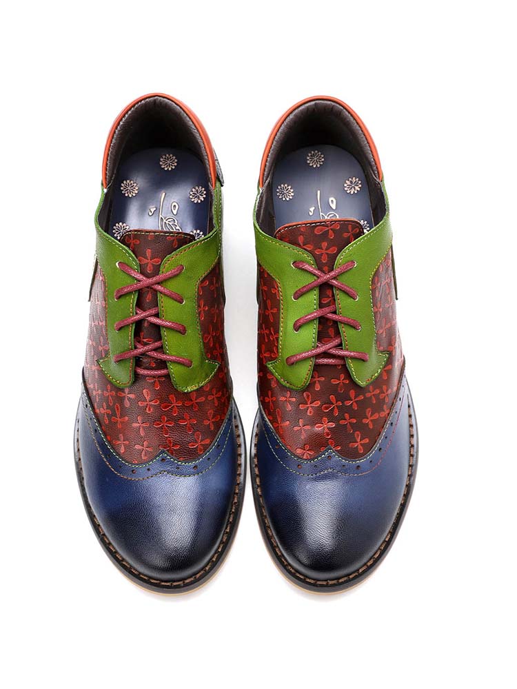 Casual Vintage Handmade Style Leather Brogue Shoes
