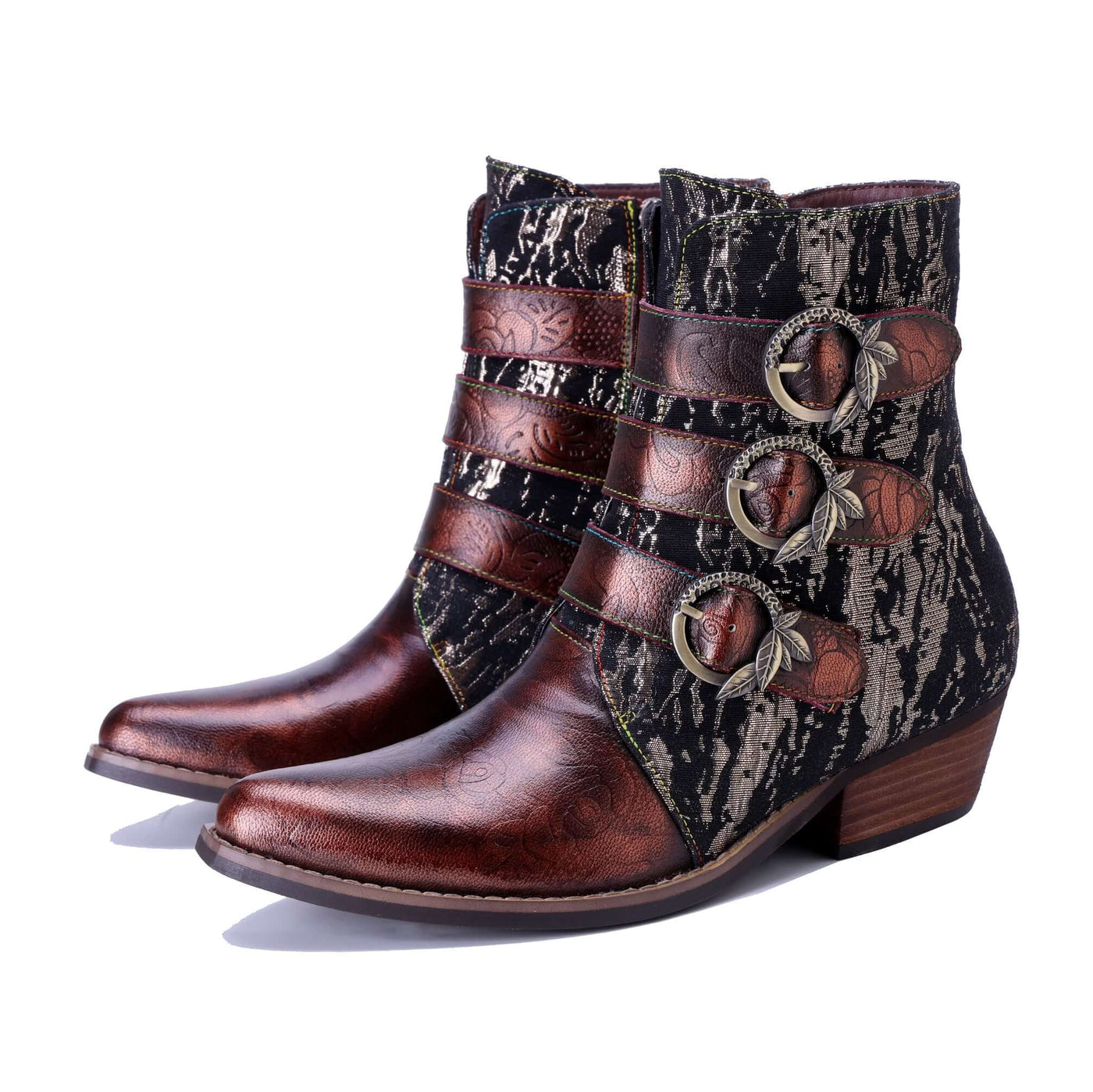 Colorstepshoes Straps Rebel Ankle Boots