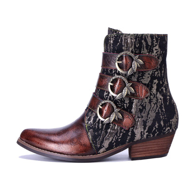 Colorstepshoes Straps Rebel Ankle Boots