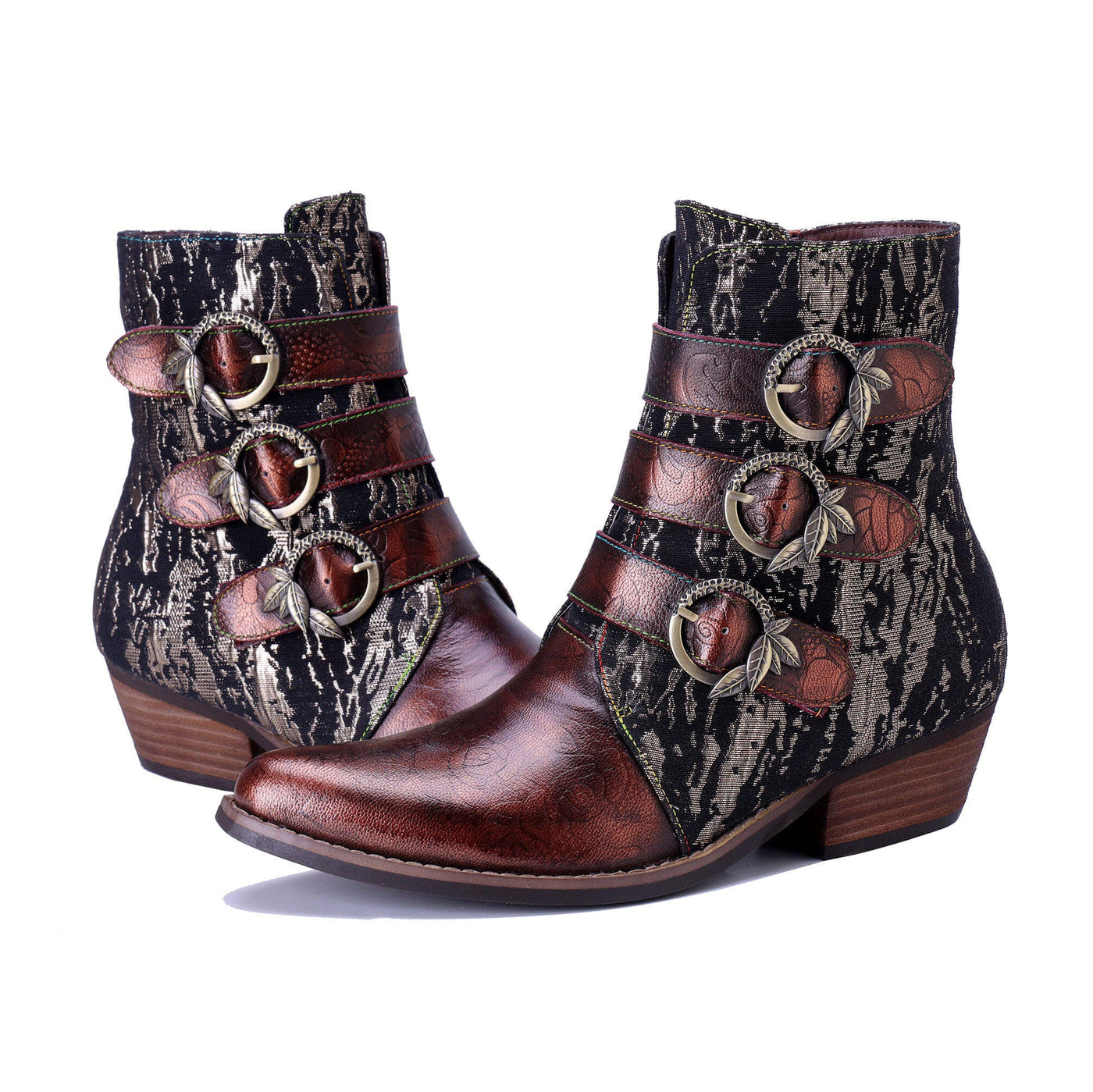 Colorstepshoes Straps Rebel Ankle Boots