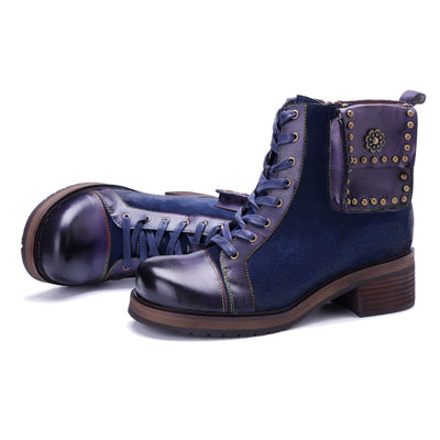 Colorstepshoes Midnight Charm Lace-Up Ankle Boots