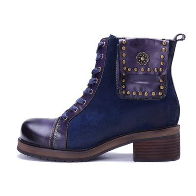 Colorstepshoes Midnight Charm Lace-Up Ankle Boots