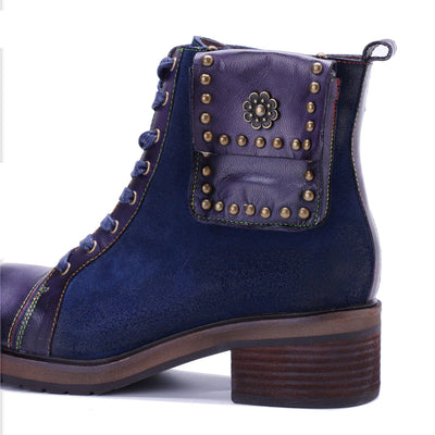 Colorstepshoes Midnight Charm Lace-Up Ankle Boots