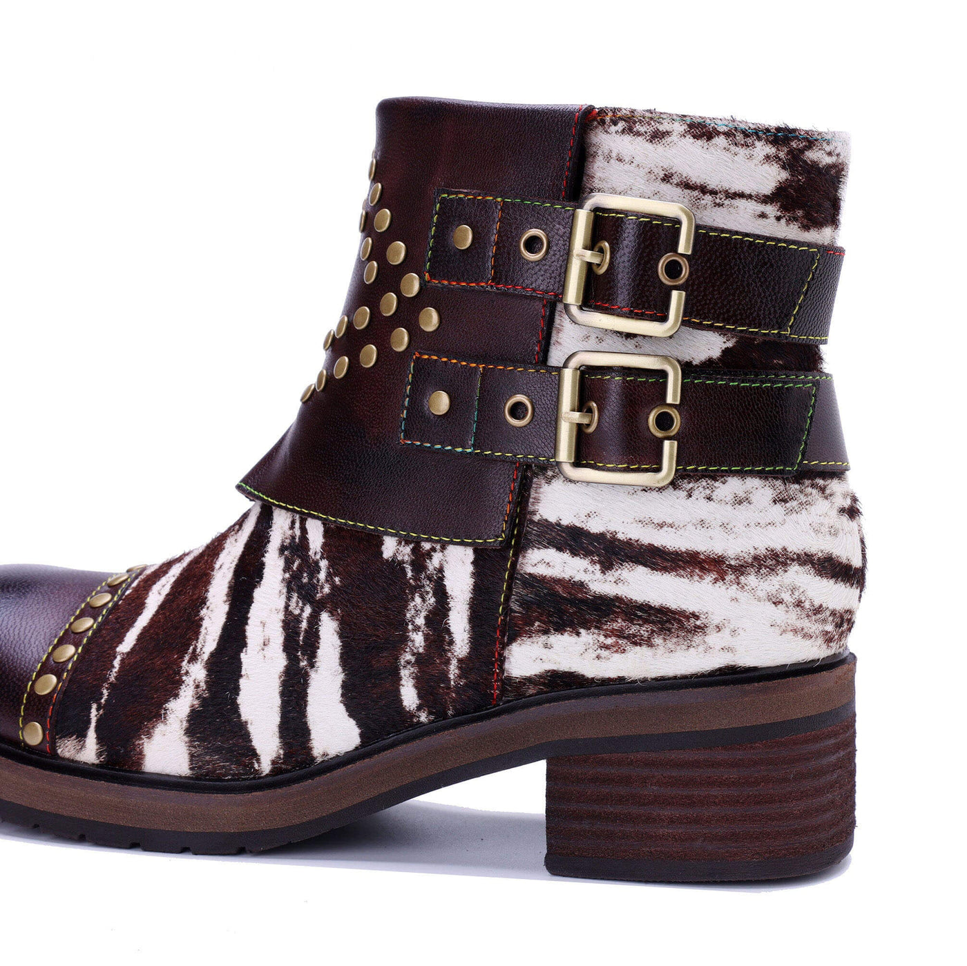 Colorstepshoes Wild Zebra Flat Ankle Boots