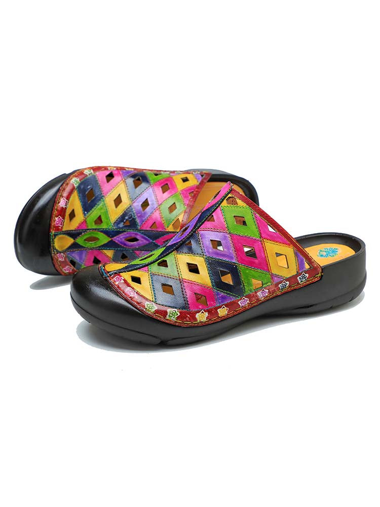 Vintage Handmade Printed Colorful Slippers