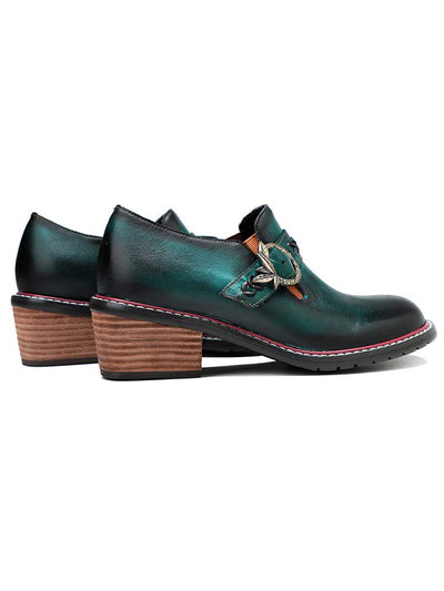 Zapatos de moda de cuero hechos a mano vintage