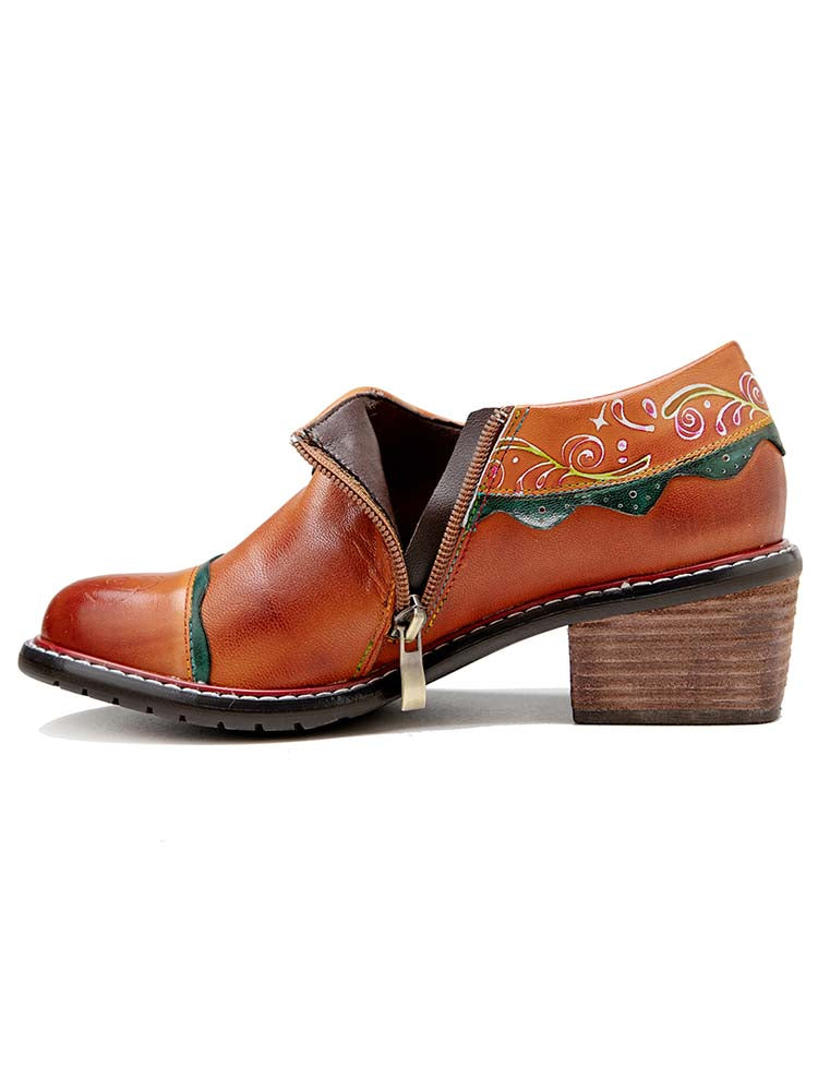 Vintage Handmade Leather Fashion Flat Shoes
