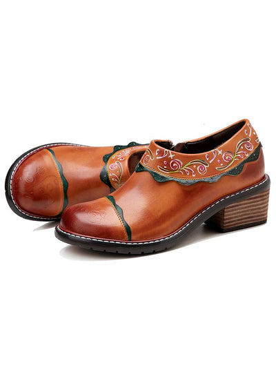 Vintage Handmade Leather Fashion Flat Shoes