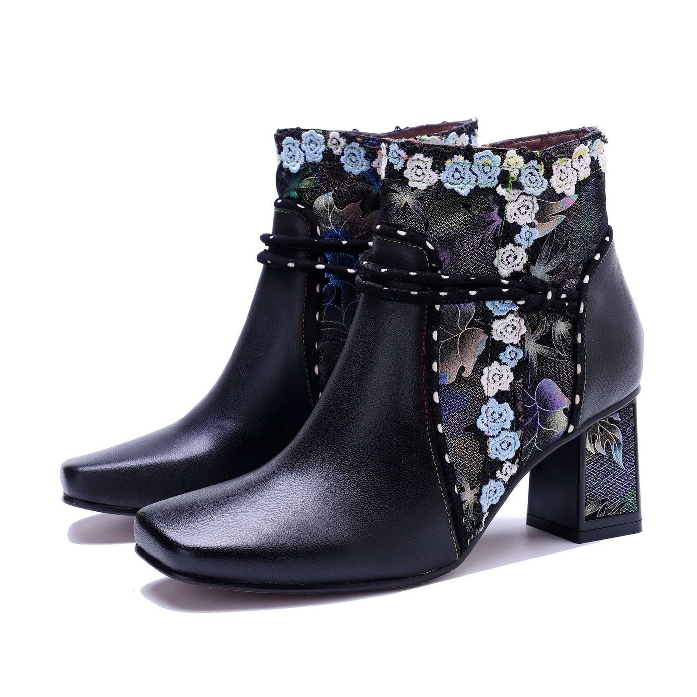 Colorstepshoes Midnight Bloom Ankle Boots
