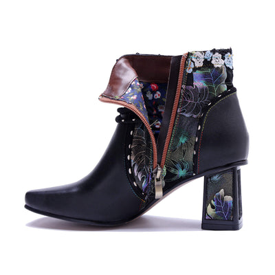 Colorstepshoes Midnight Bloom Ankle Boots