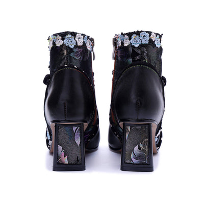 Colorstepshoes Midnight Bloom Ankle Boots