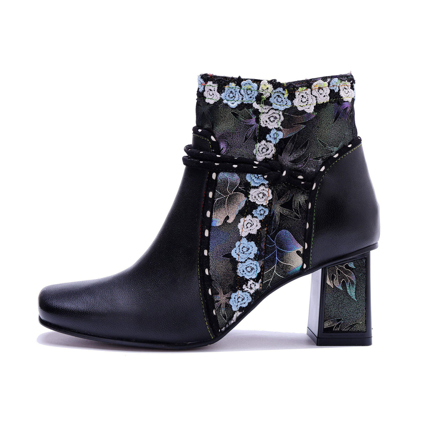 Colorstepshoes Midnight Bloom Ankle Boots