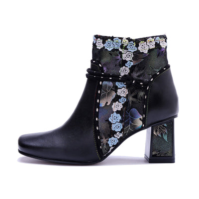 Colorstepshoes Midnight Bloom Ankle Boots