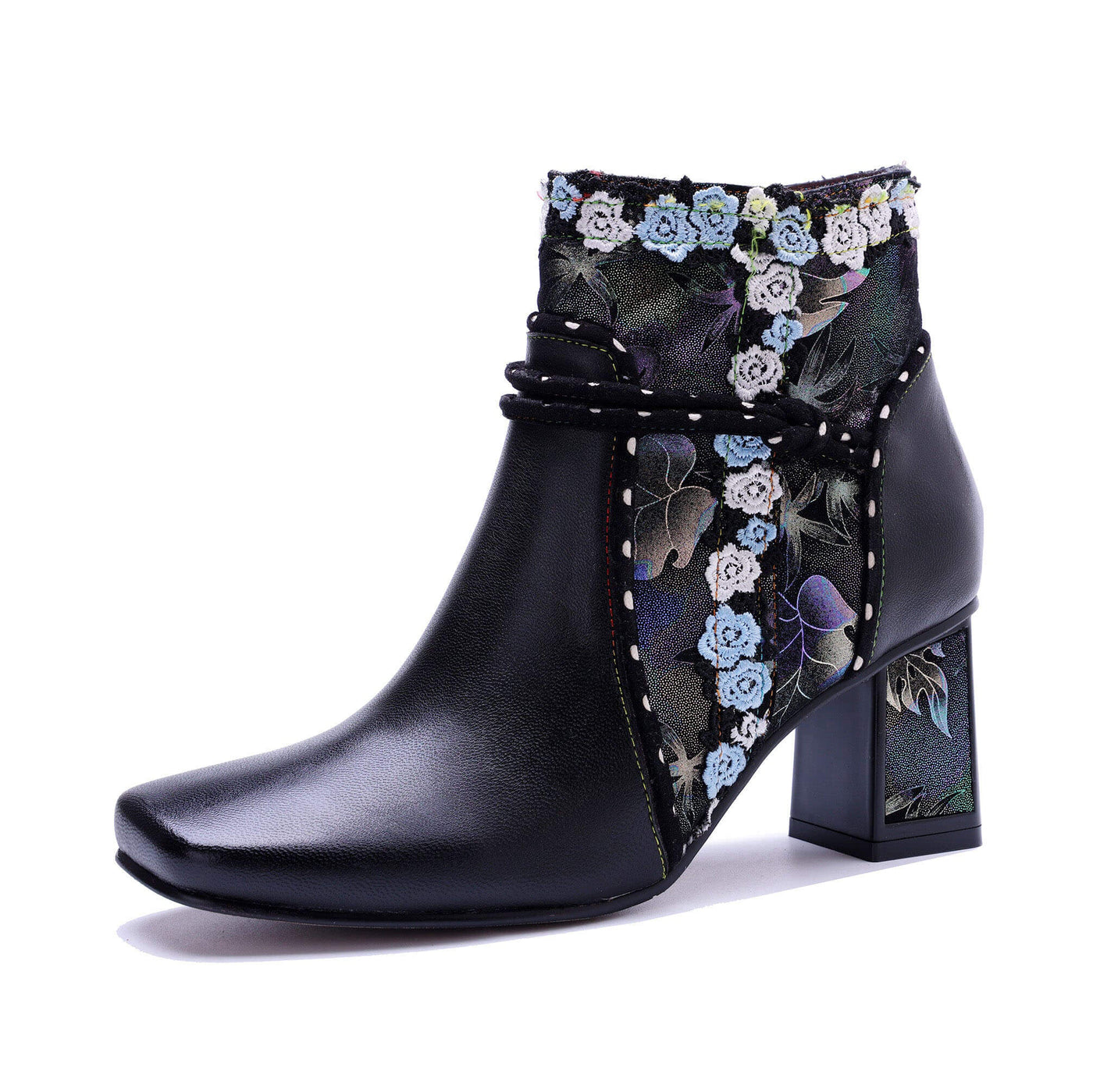 Colorstepshoes Midnight Bloom Ankle Boots