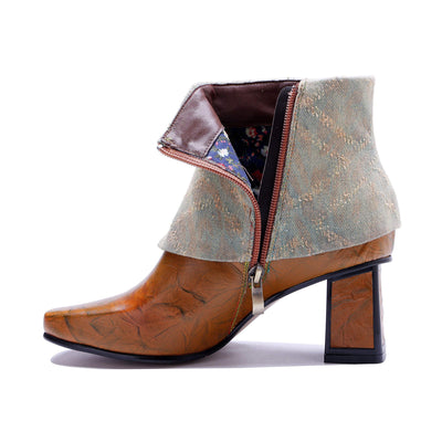 Colorstepshoes Unique Collar Ankle Boots