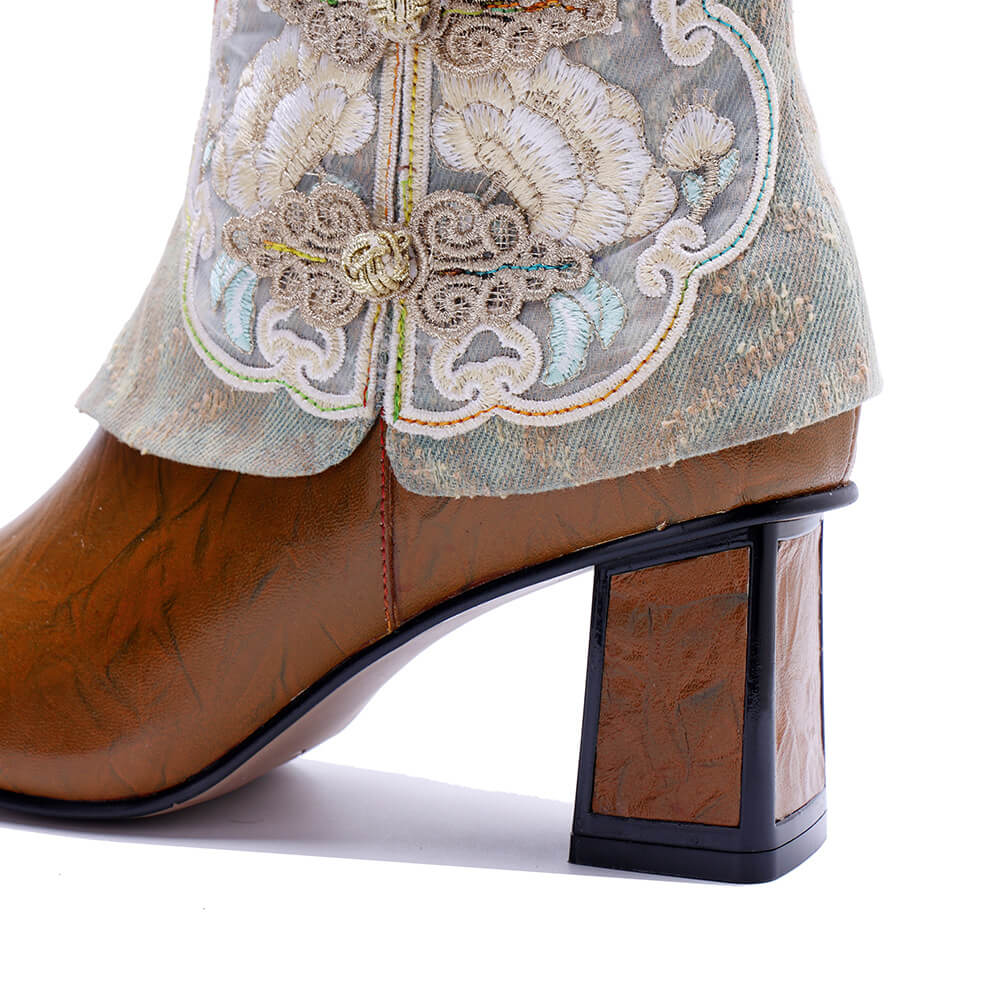 Colorstepshoes Unique Collar Ankle Boots