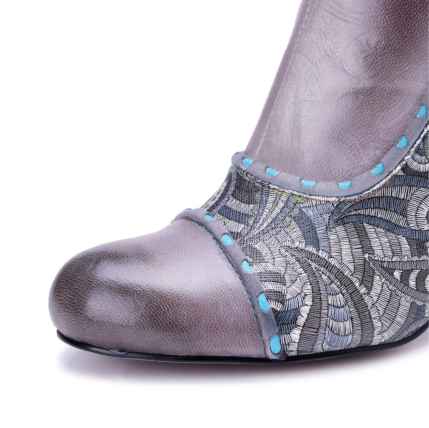 Colorstepshoes Silver Mist Paisley Ankle Boots