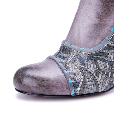 Colorstepshoes Silver Mist Paisley Ankle Boots